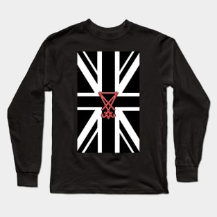 UK Flag Sigil Of Lucifer Long Sleeve T-Shirt